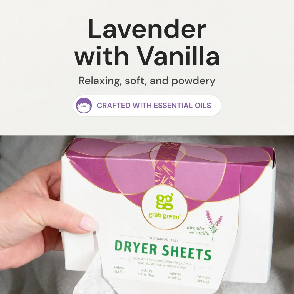 Classic Dryer Sheets - Lavender Vanilla grab green