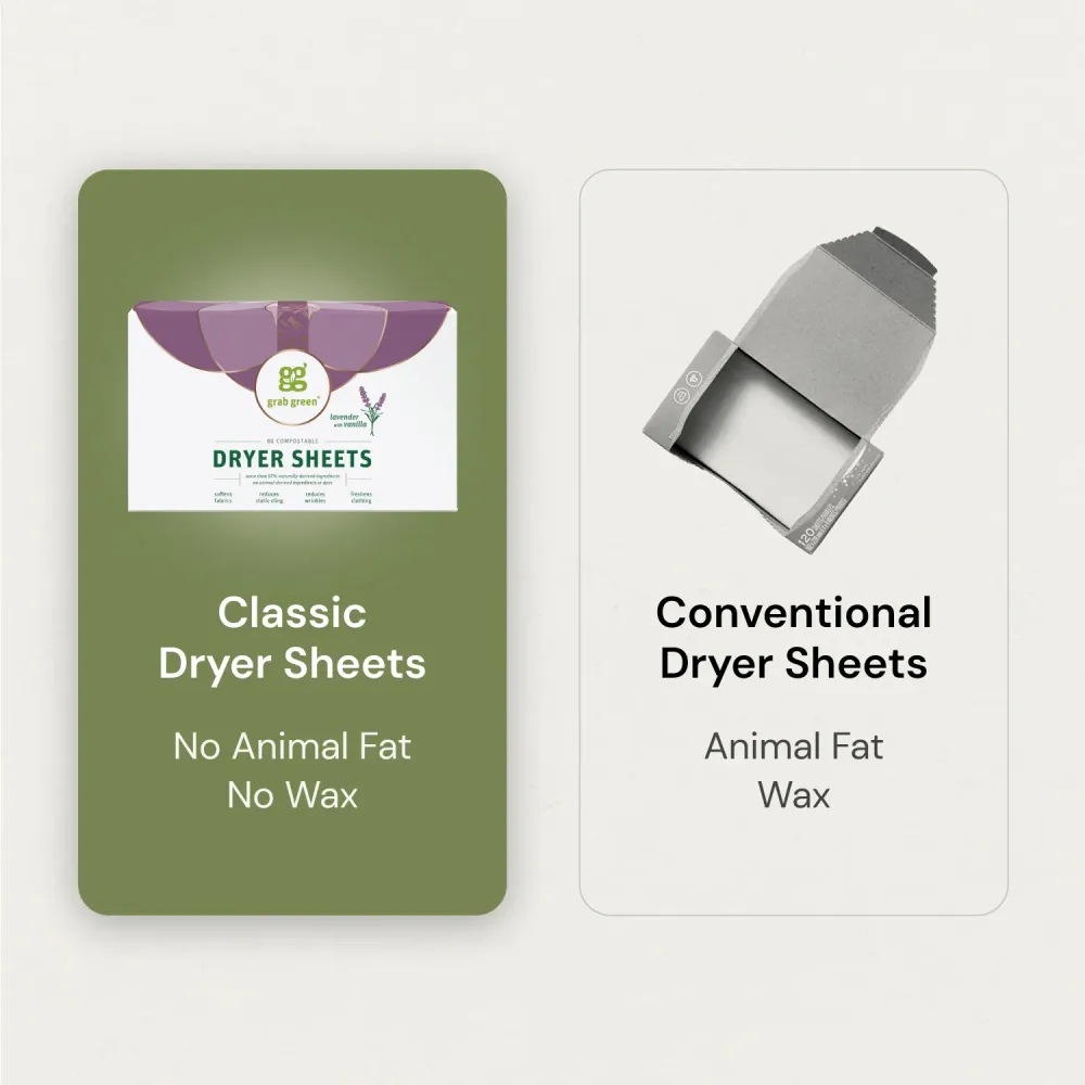 Classic Dryer Sheets - Lavender Vanilla grab green