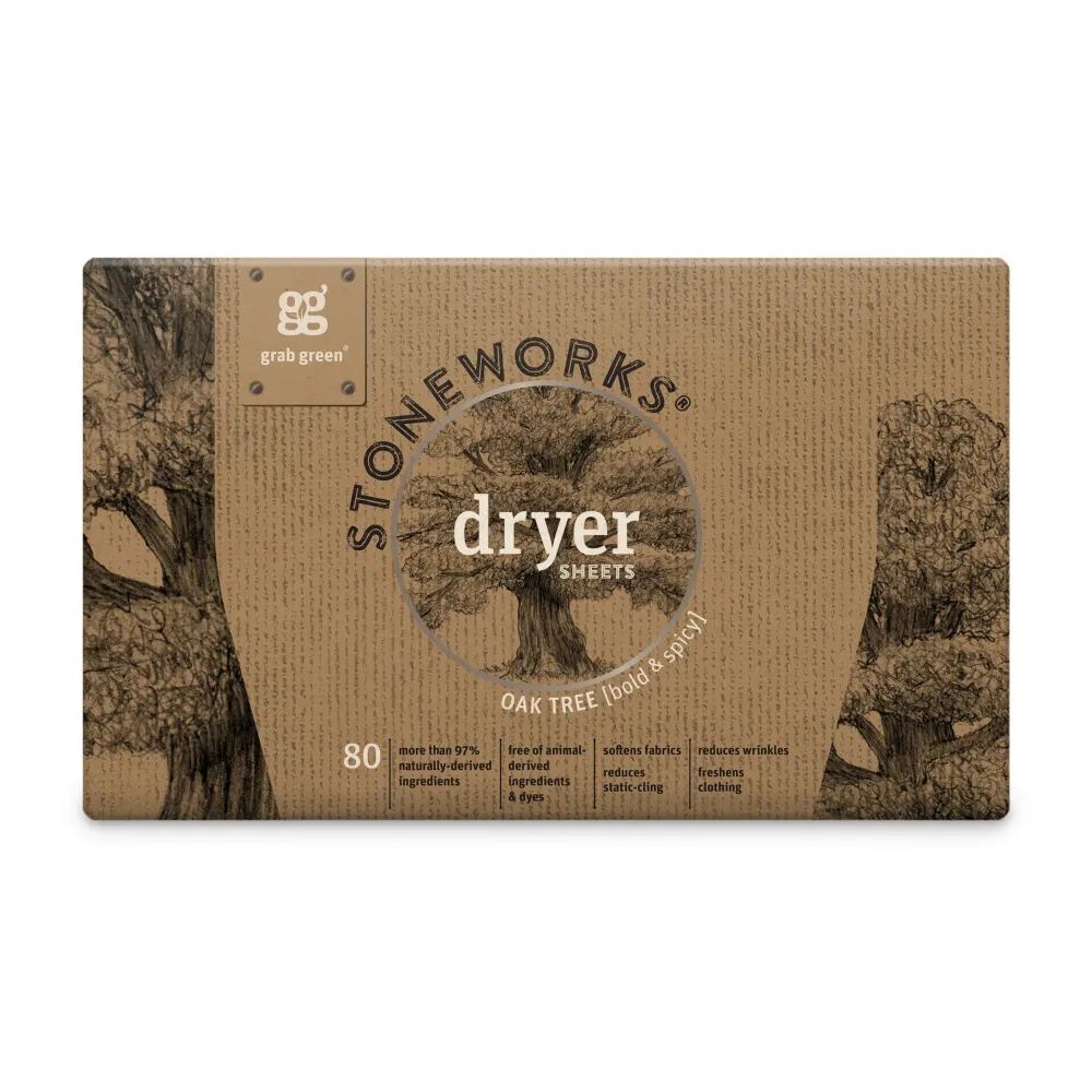Stoneworks Dryer Sheets - Oak Tree grab green