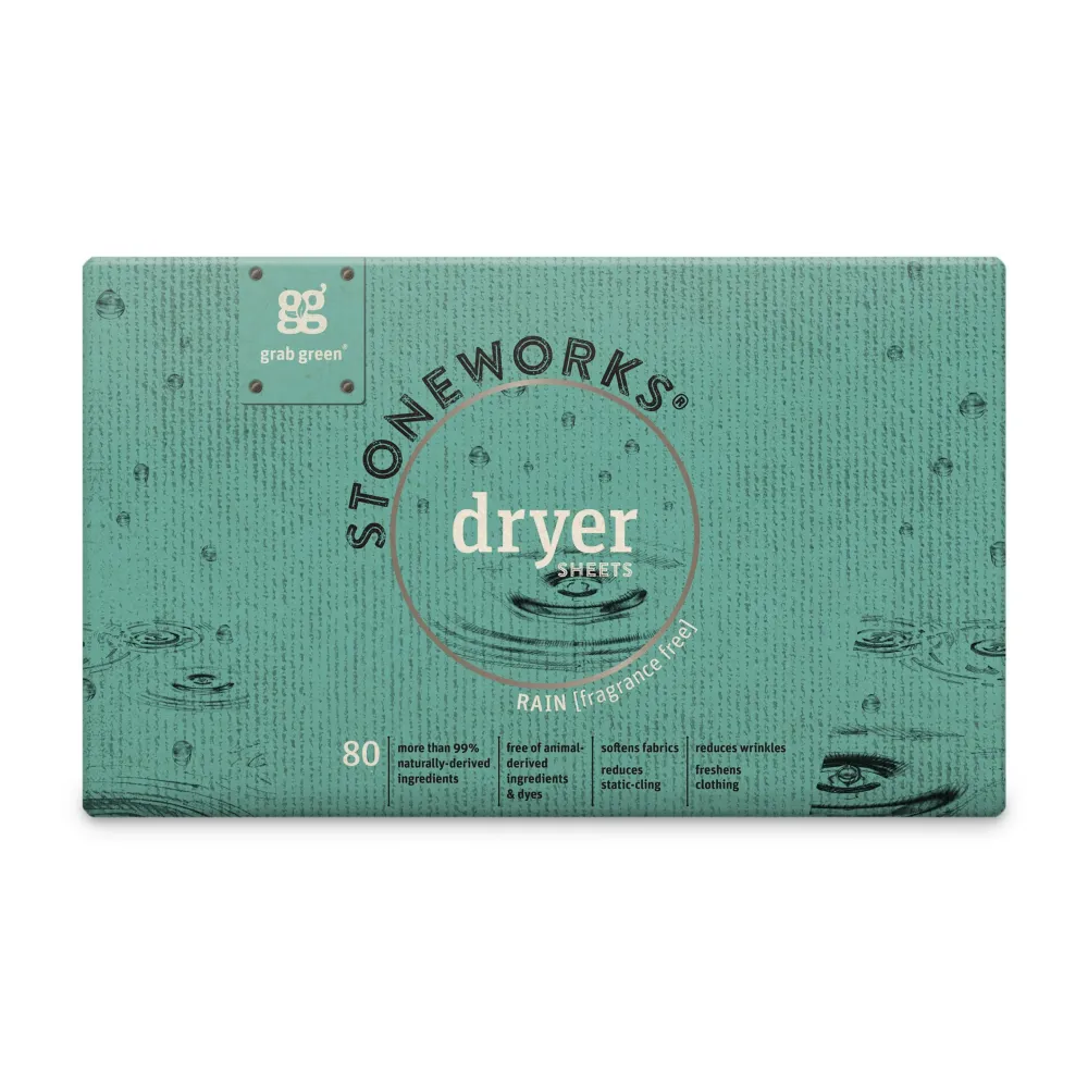 Stoneworks Dryer Sheets - Rain grab green