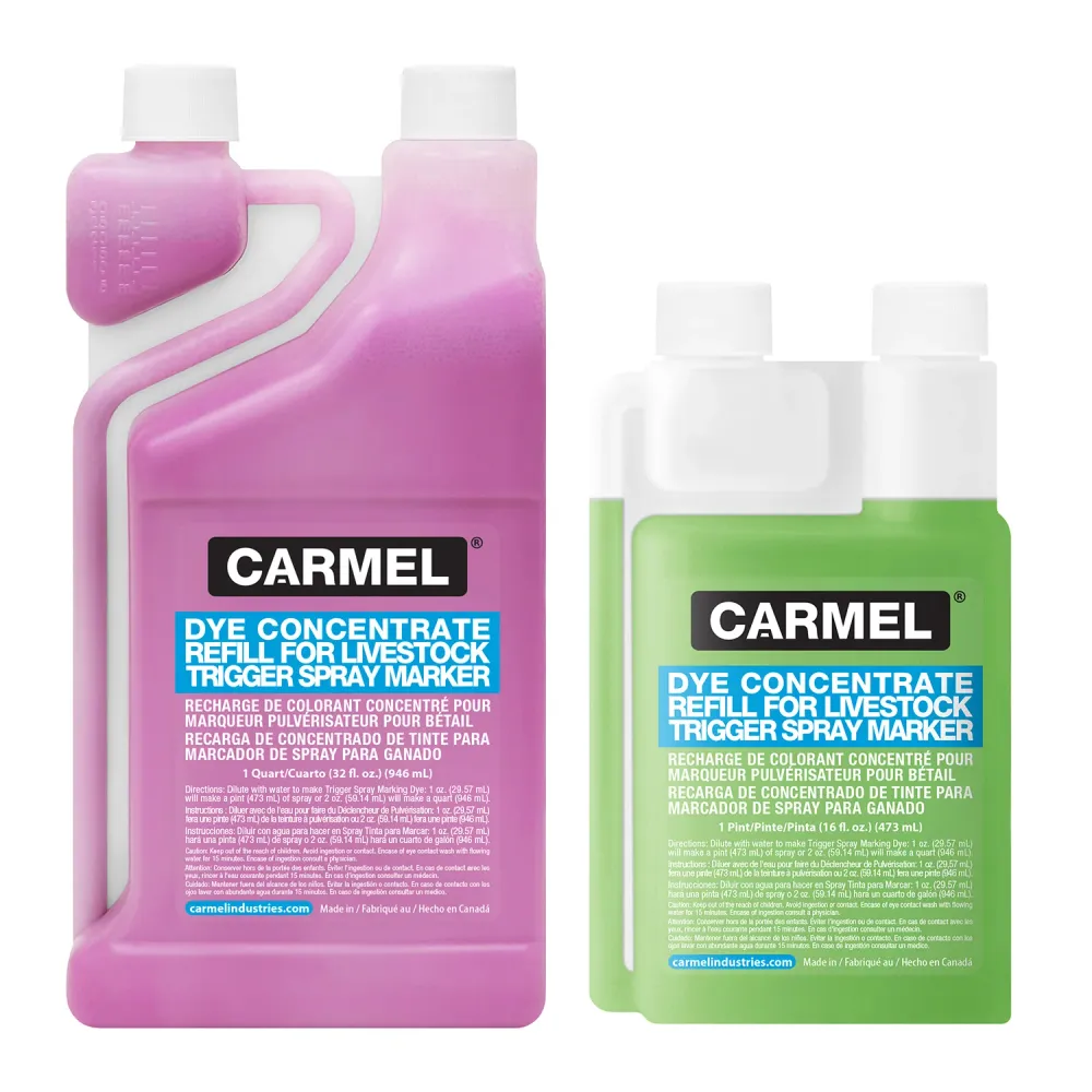 Concentrado de tinte para marcado de ganado Verde