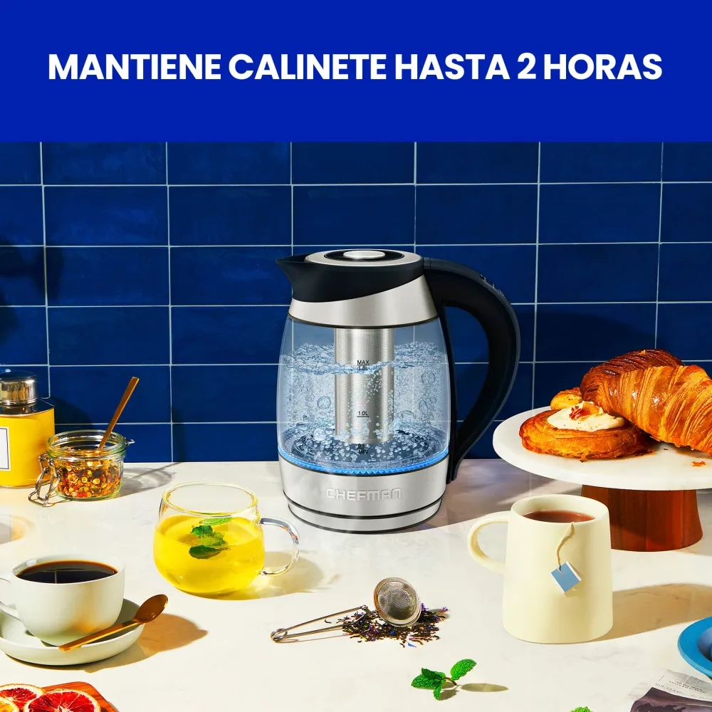 Chefman - Hervidor Eléctrico con infusor de té, 1.7 L Chefman Migration