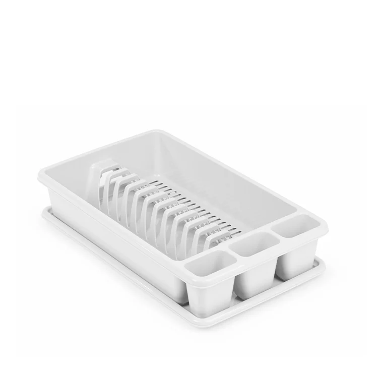 Escurreplatos Rectangular Mediano Blanco PlasticForte
