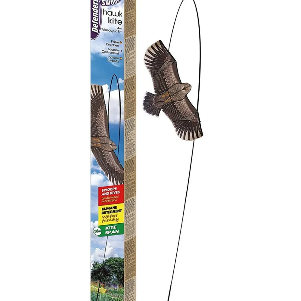 [REACONDICIONADO] Cometa halcón de vela espantapájaros para huerto y jardín. Ahuyentador, anti palomas y aves. DICOAL