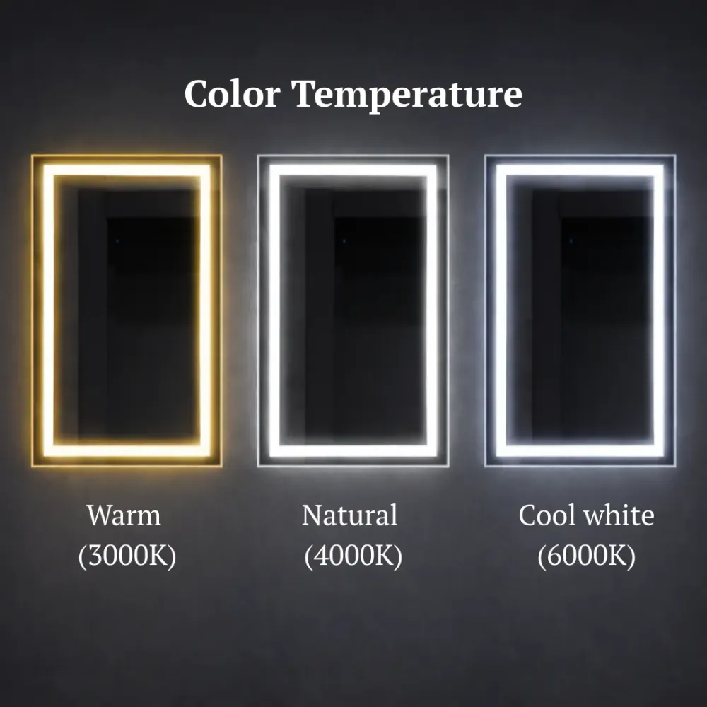 Espejo LED Rectangular con Doble Front Lit 700x1000mm