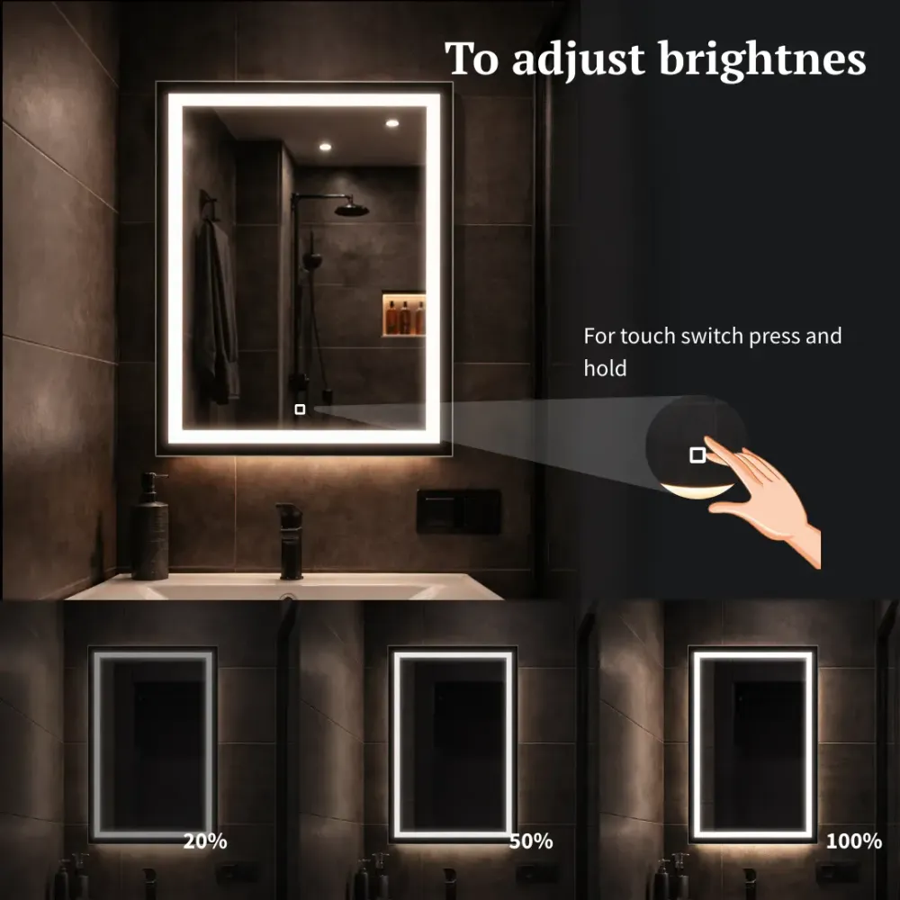 Espejo LED Rectangular con Doble Front Lit 700x1000mm