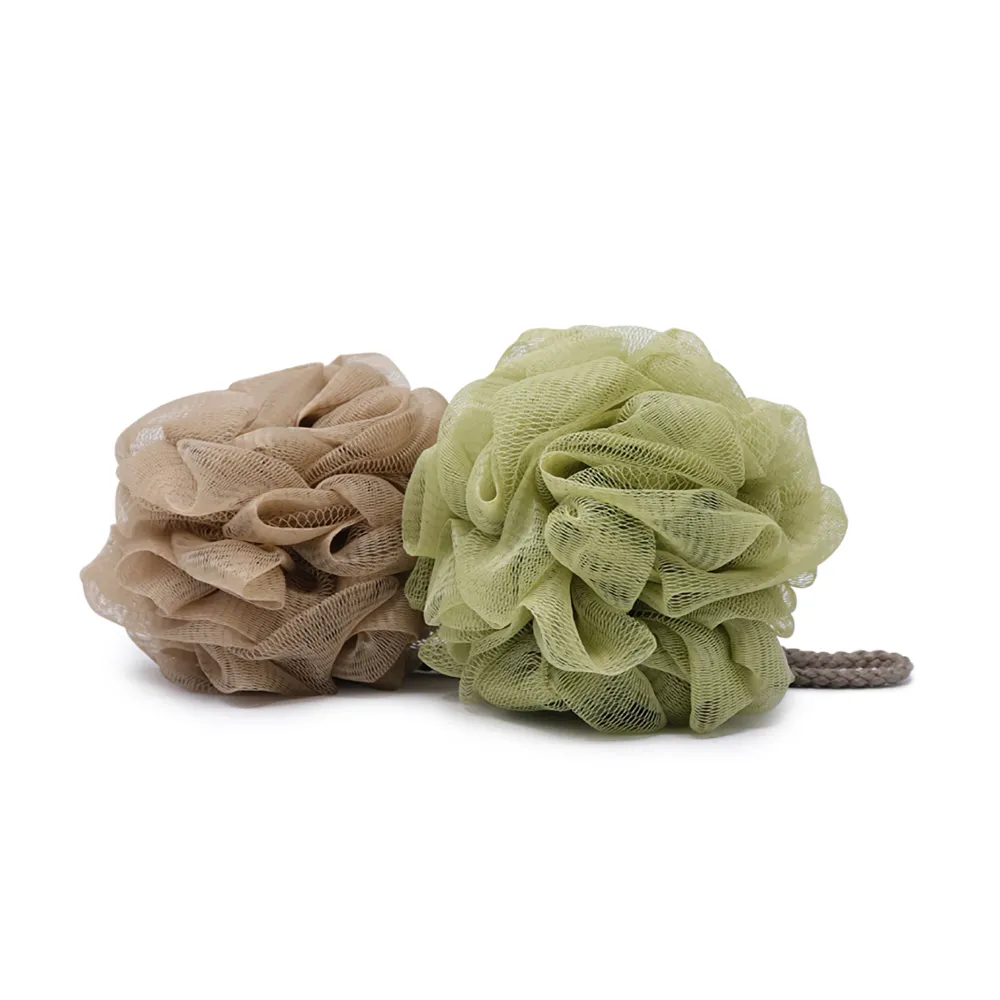 Estropajo de Malla para Baño Verde Café - Set de 2 Esponjas Exfoliantes IdeenstoresMX