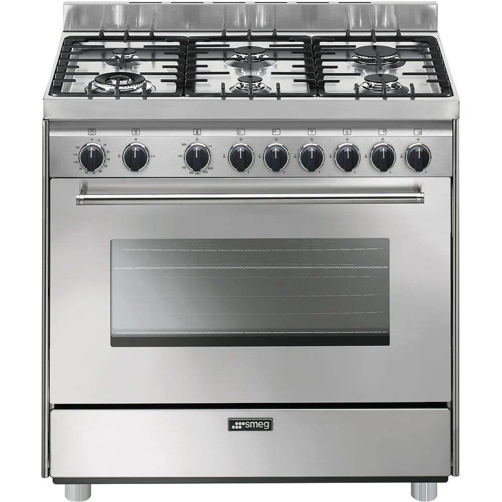 Estufa Gas 90 Range Acero Inoxidable SX96VJMK9 Smeg