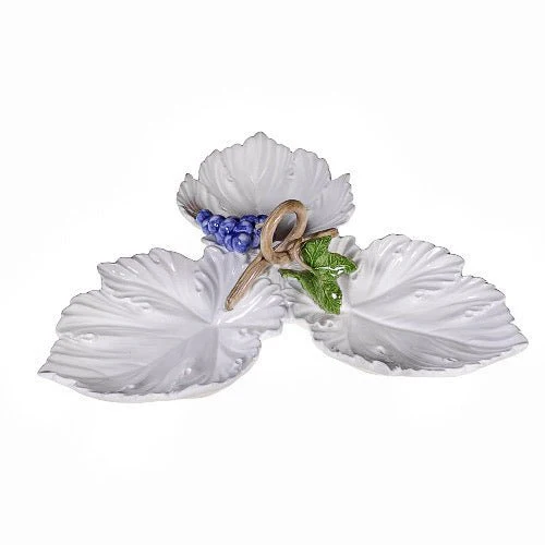 Plato de hojas con uva azul, triple GBCogo
