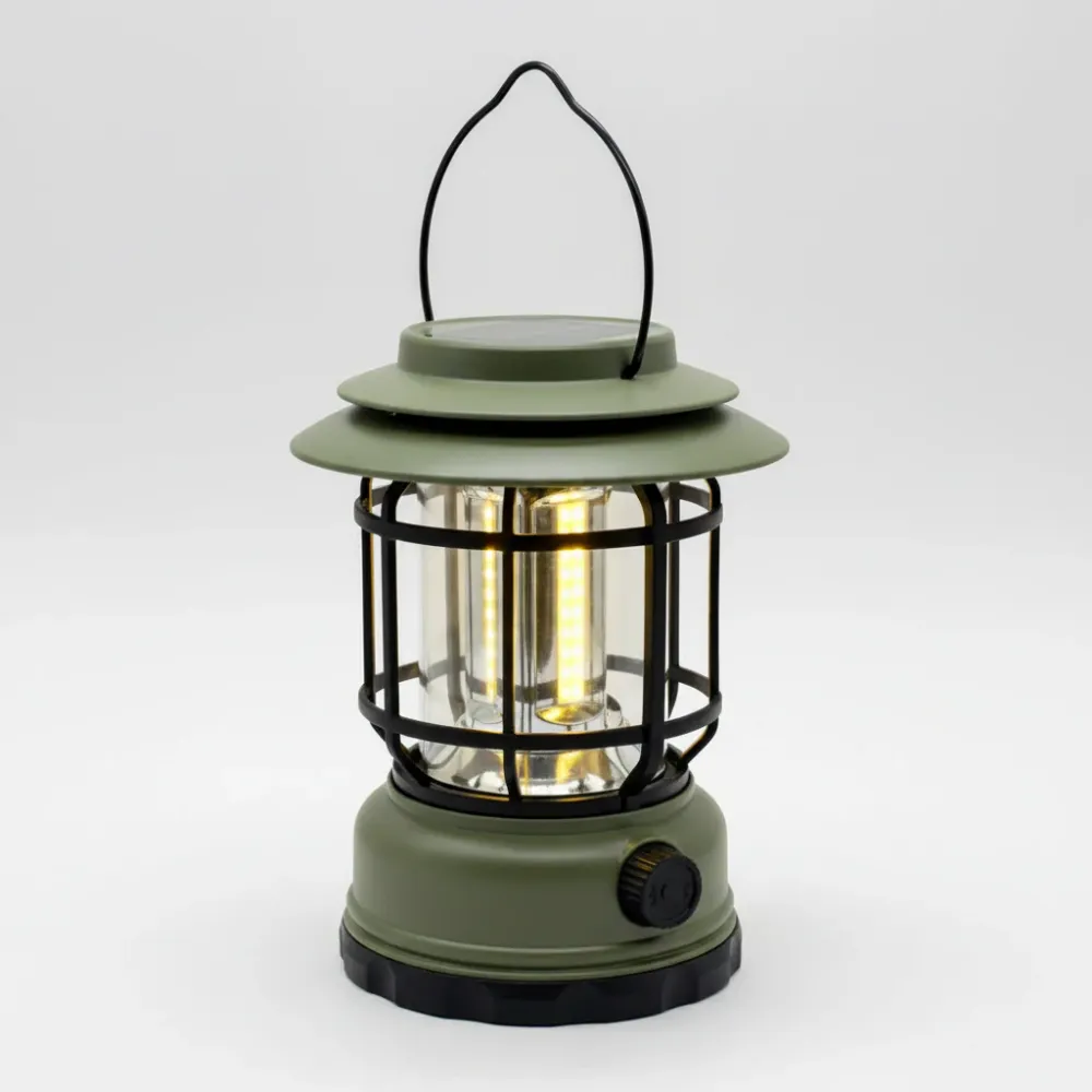 Farol Solar Recargable Camping Jardin Led Verde