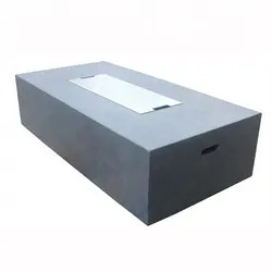 CharcMe Rectangle Gas Fire Pit Table, Shade Grey