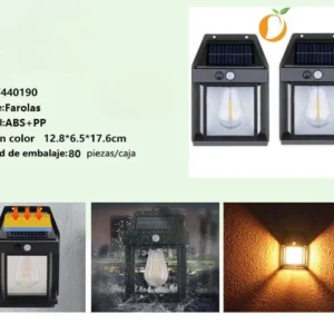 Lampara foco solar con sensor de movimiento farol de luz Plaza Dragon
