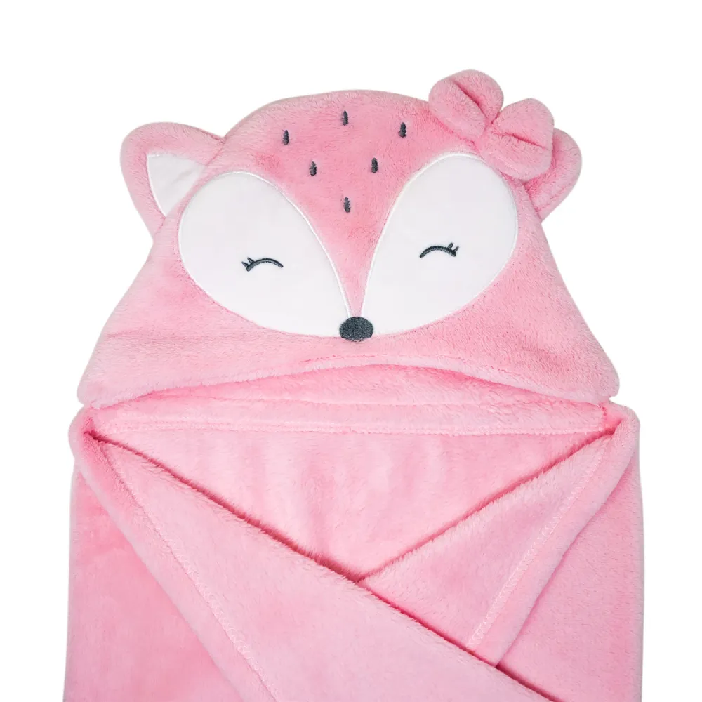 Manta para Bebé con Capucha – Zorro Rosa IdeenstoresMX