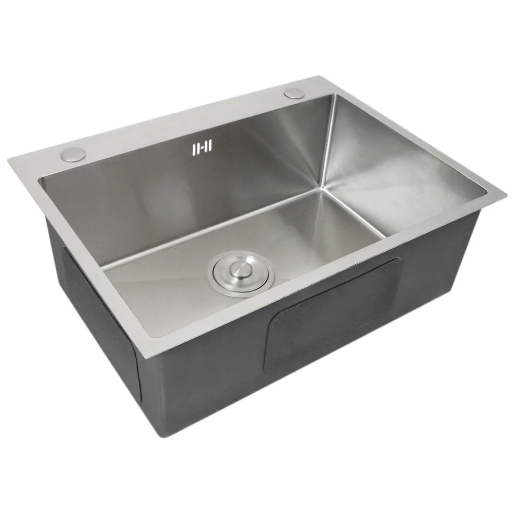 Fregadero de Cocina Acero Inoxidable Cuadrado Hecho Mano Comercial Tazón Individual