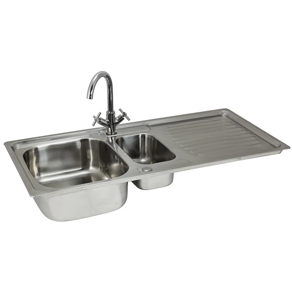 Fregadero de Cocina en Acero Inoxidable 105cm x 50cm con Grifo Victoria Monster Shop ES