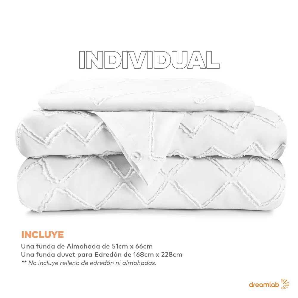 Funda para Edredón Bordado Blanco