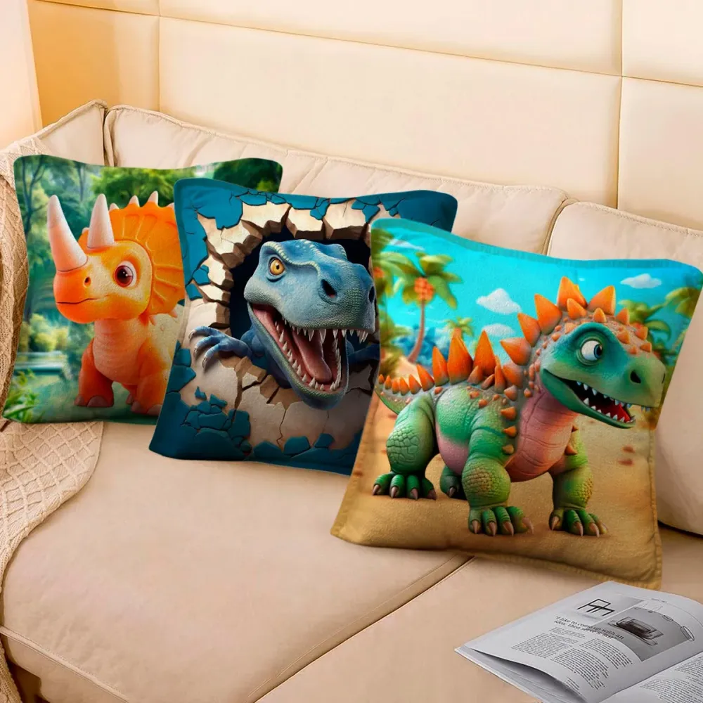 Cojines De Dinosaurios x3 Almohada Infantil FDN01 Cómpralo en casa