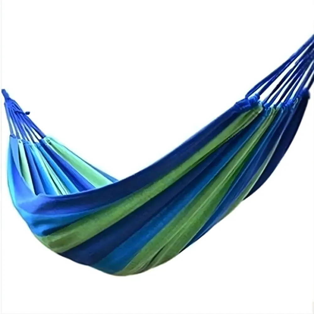 Hamaca Premium 2 Plazas 100% Algodón Multicolor Colgando Genérico