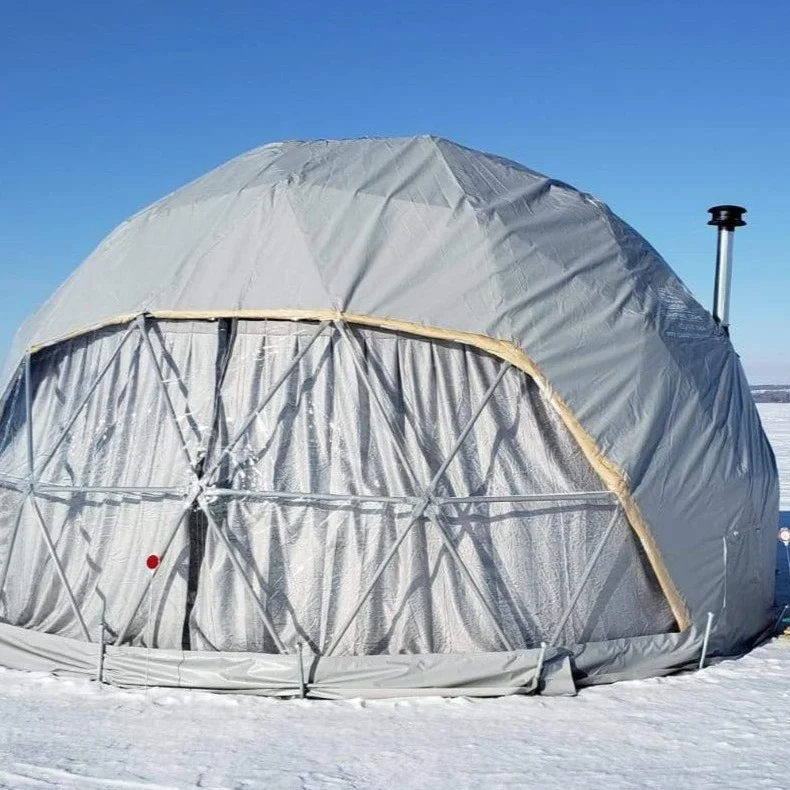 Estufa de Leñ Grande con Chimenea Glamping Dome Store