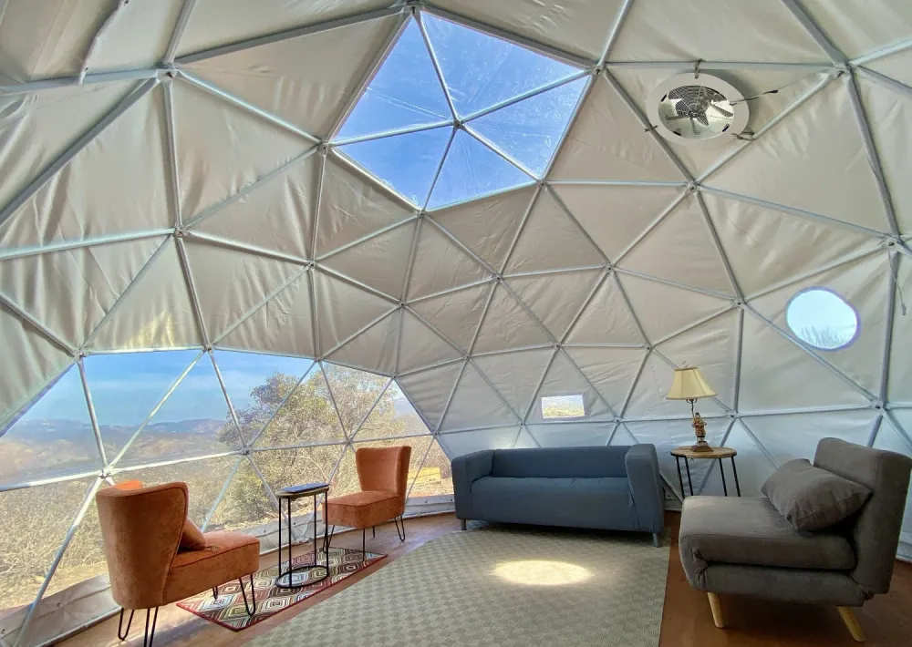 Ventilador de circulación de aire de energí solar Glamping Dome Store