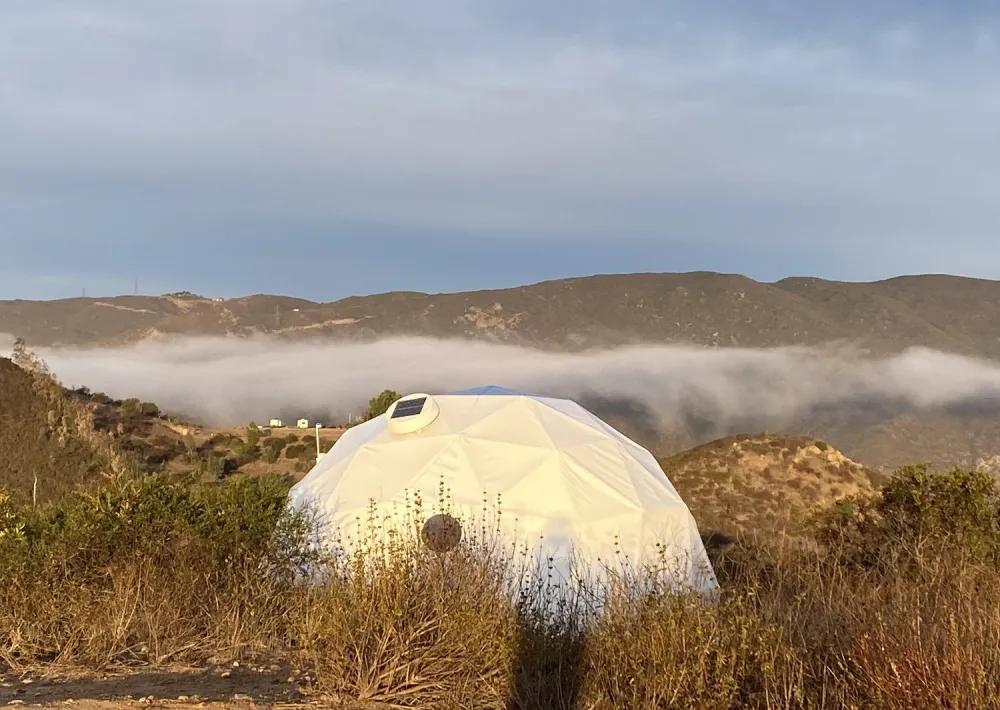 Ventilador de circulación de aire de energí solar Glamping Dome Store