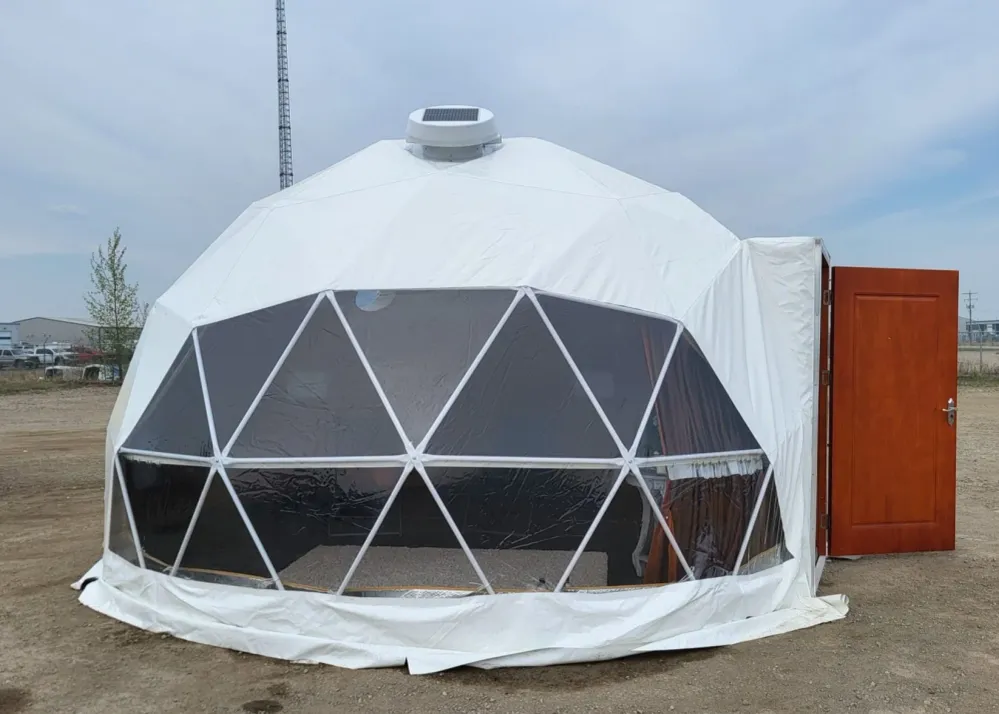 Ventilador de circulación de aire de energí solar Glamping Dome Store