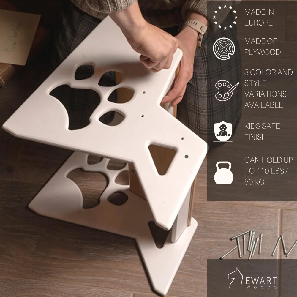 Escalera de madera (perro) Blanco EWART WOODS Design