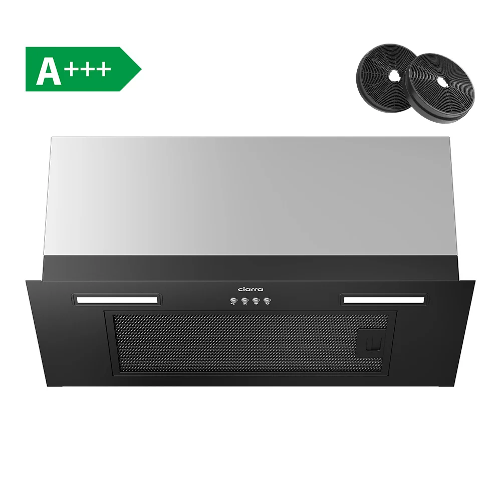 Ciarra 60cm Compact Set: Built- Hood + 3-Zone Induction Hob Black