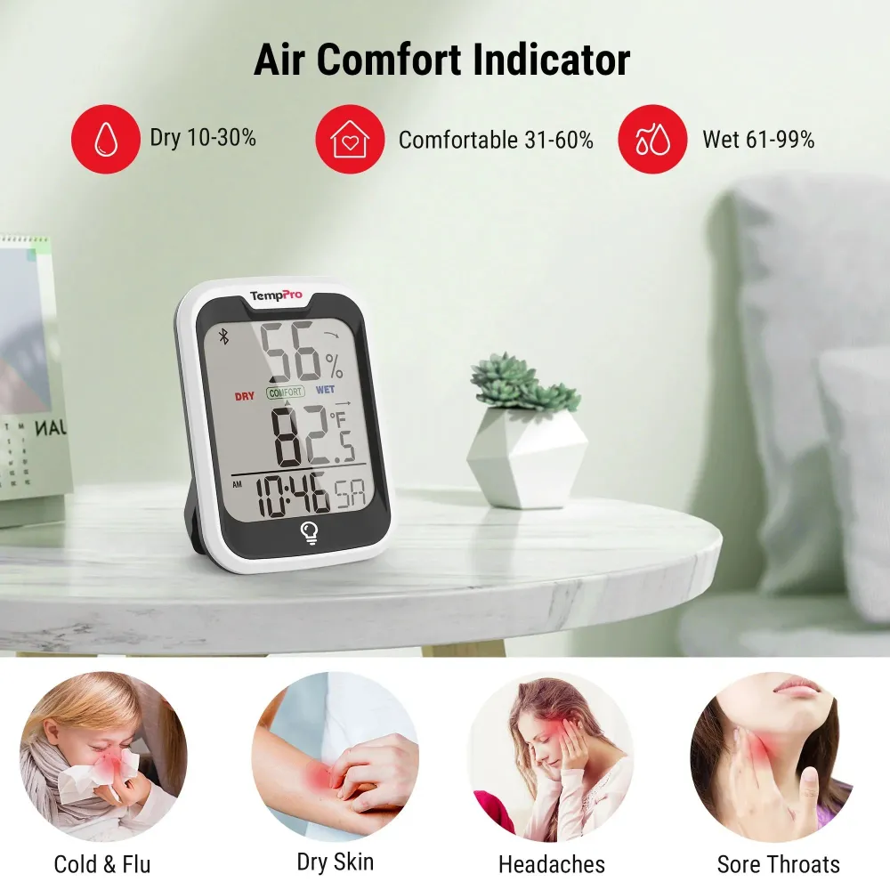TempPro Hygrometer TP358 & TempPro Hygrometer TP49B 3-Pack ThermoPro