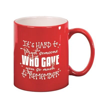 Taza de cerámica con "Mucho para recordar en memoria amorosa" Memorial Keepsakes