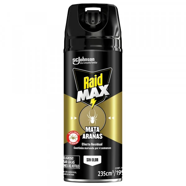 Insecticida Raid Max Aerosol Mata Arañ 235 Gr