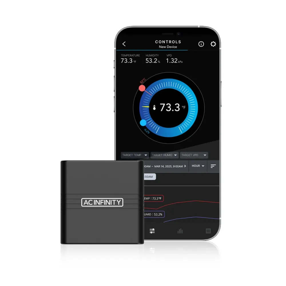 Mini Smart Termo-Hygrometer A2 | AC Infinity - Termohigrómetro inteligente con sensor integrado