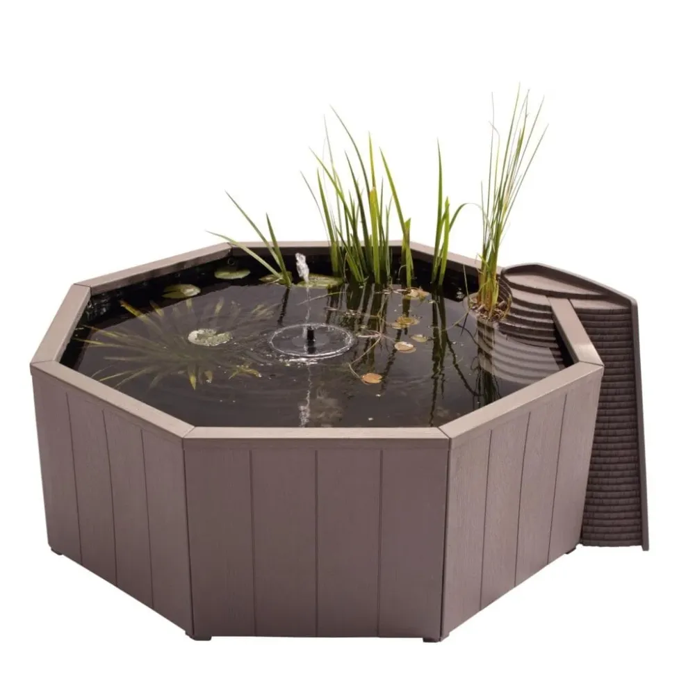 Balsa elevada de 190L - Kit completo con fuente solar y maceta + escalera para ranas - Aquigarden