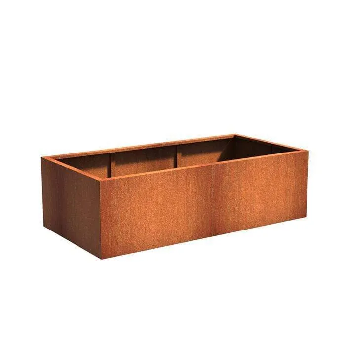 Jardinera en corten - Andes rectangular 2m x 1m x 0.6m Aquigarden