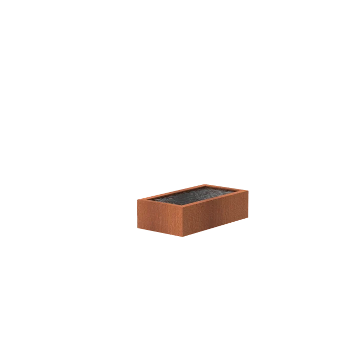 Cuenca de acero corten 150 x 80 x 40CM - 4800L