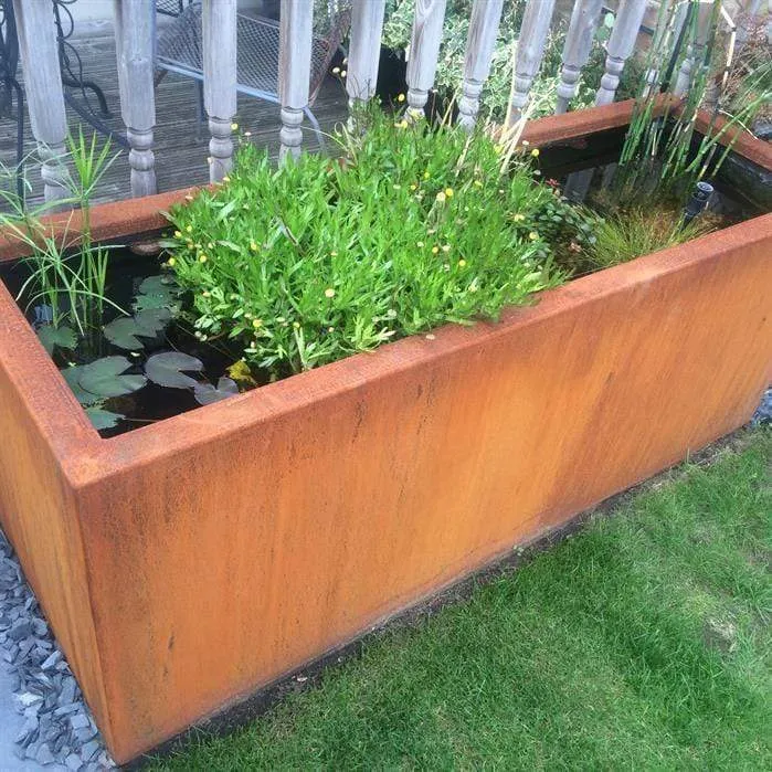 Cuenca de acero corten 150 x 80 x 60CM - 7200L