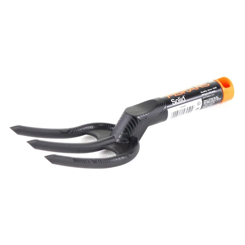Fiskars Solid™ tenedor para plantar tenedor para flores 26 cm 3 puntas fabricado en plástico reforzado con fibra de vidrio...