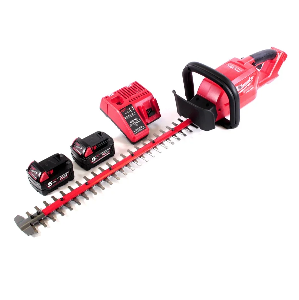 Cortasetos baterí Milwaukee M18 CHT-502C de 18 V, 610 mm, con motor sin escobillas, 2 baterías de 5,0 Ah y cargador