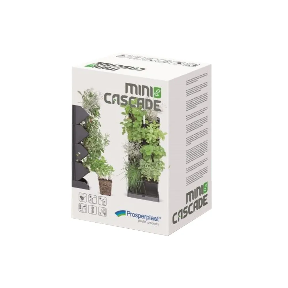 Macetero modular vertical de pie para jardín Mini Cascade antracita Prosperplast