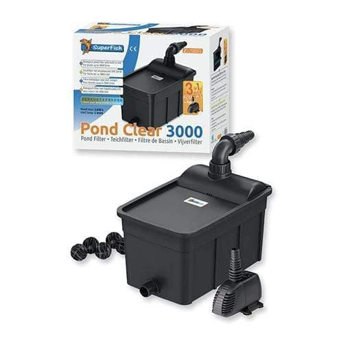 Pond Clear 3000 Kit - Kit completo por gravedad para estanque pequeño - Superfish