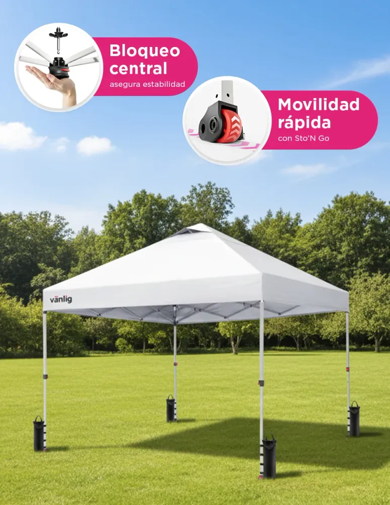 Toldo Plegable 3X3 King Shade Blanco