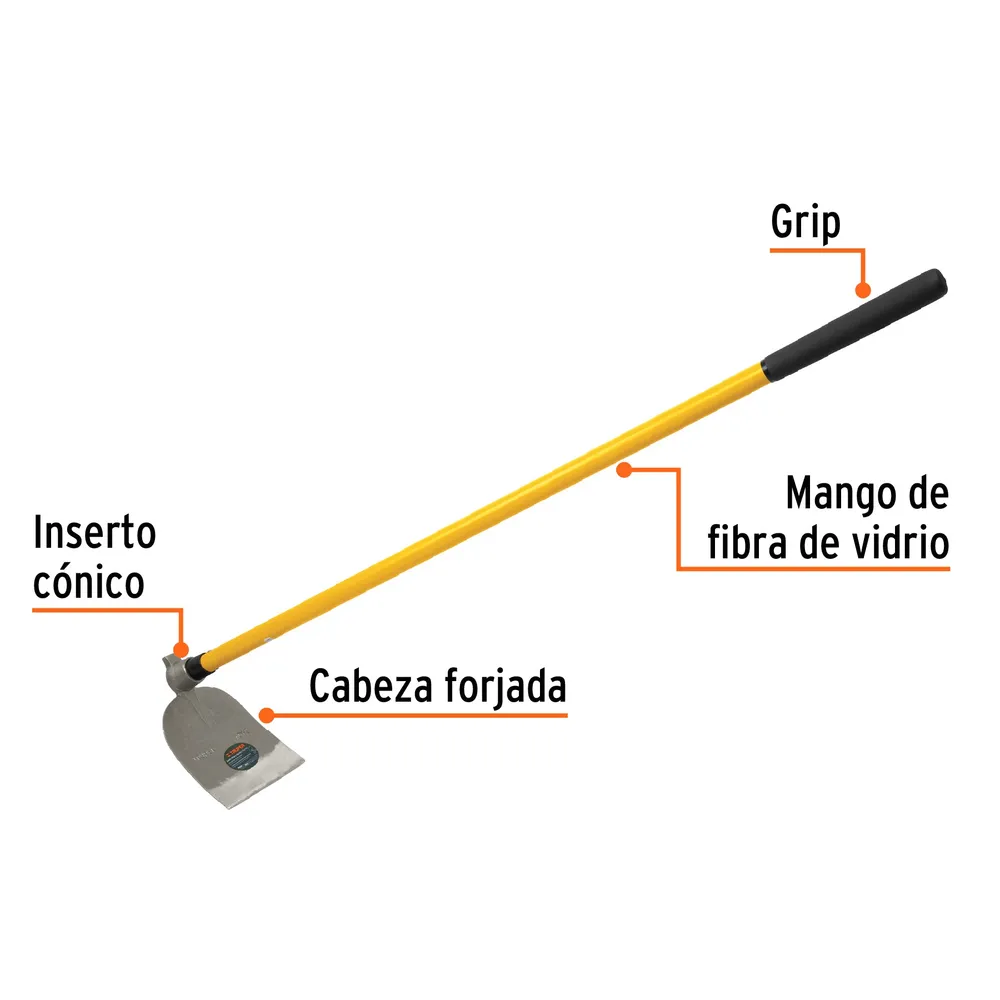 Azadón No. 2 oreja y martillo 2.8 lb con mango de 54' 19983 AOM-2M Truper