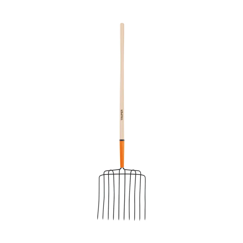 Bieldo para estiércol 10 dientes, mgo largo 48', cab/soldada 102562 BPJ-10L Truper
