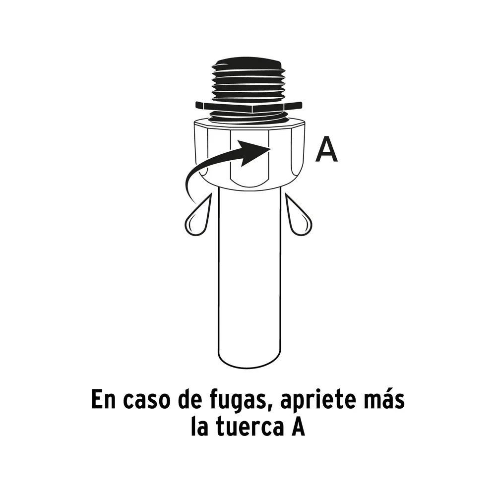 Conector 1/2' macho de ABS con tuerca de ajuste manual Código: 103060 Truper