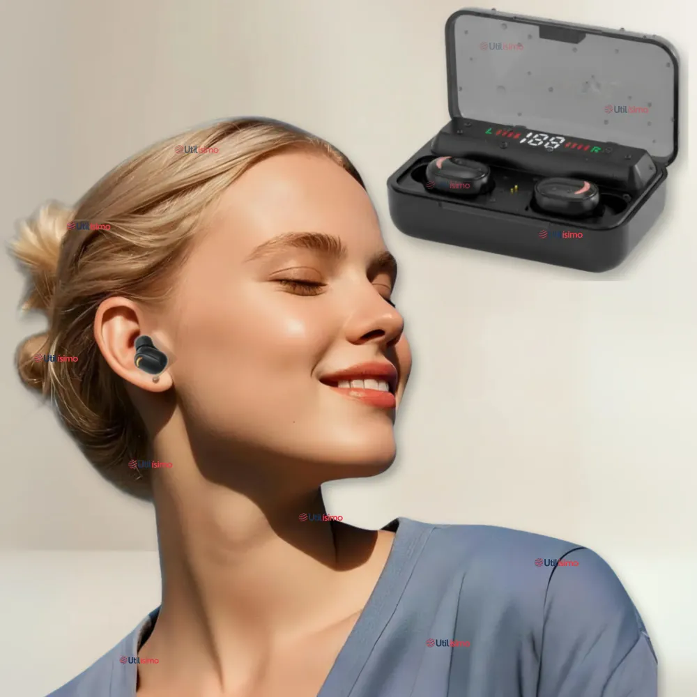 Audífonos Inalámbricos Bluetooth iOS Android Sonido Estéreo Negro Utilísimo Chile