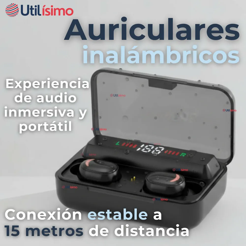 Audífonos Inalámbricos Bluetooth iOS Android Sonido Estéreo Negro Utilísimo Chile