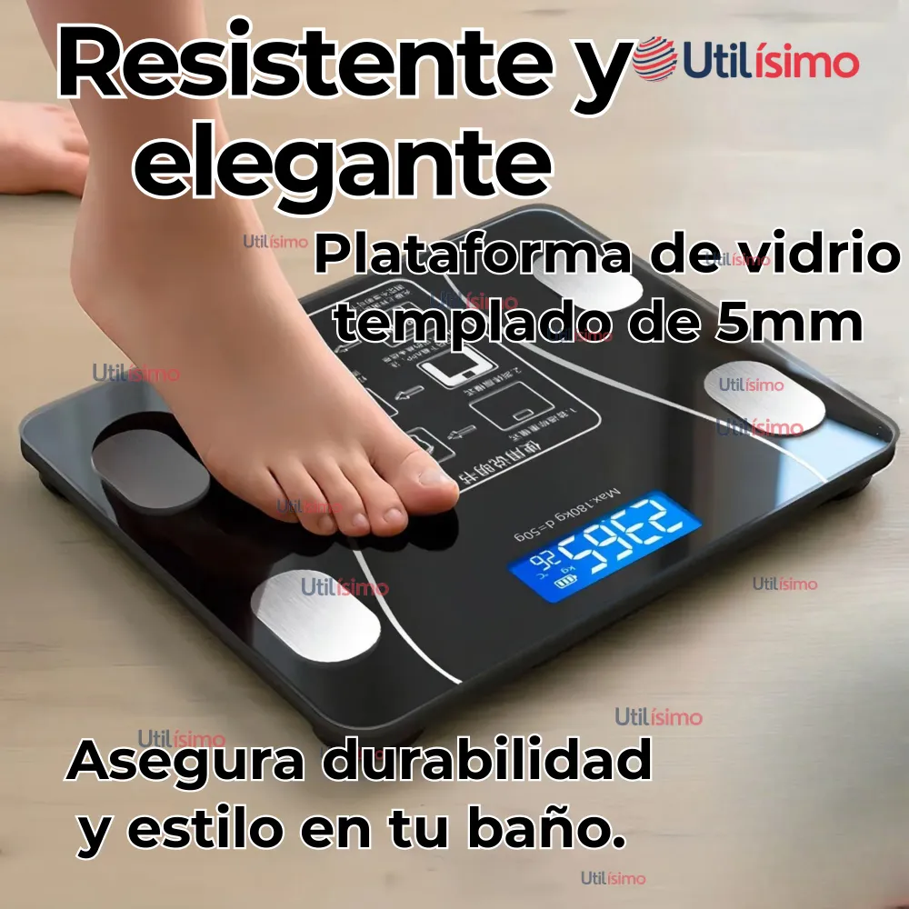 Balanza Pesa Digital Inteligente App Bluetooth Báscula Recargable Utilísimo Chile