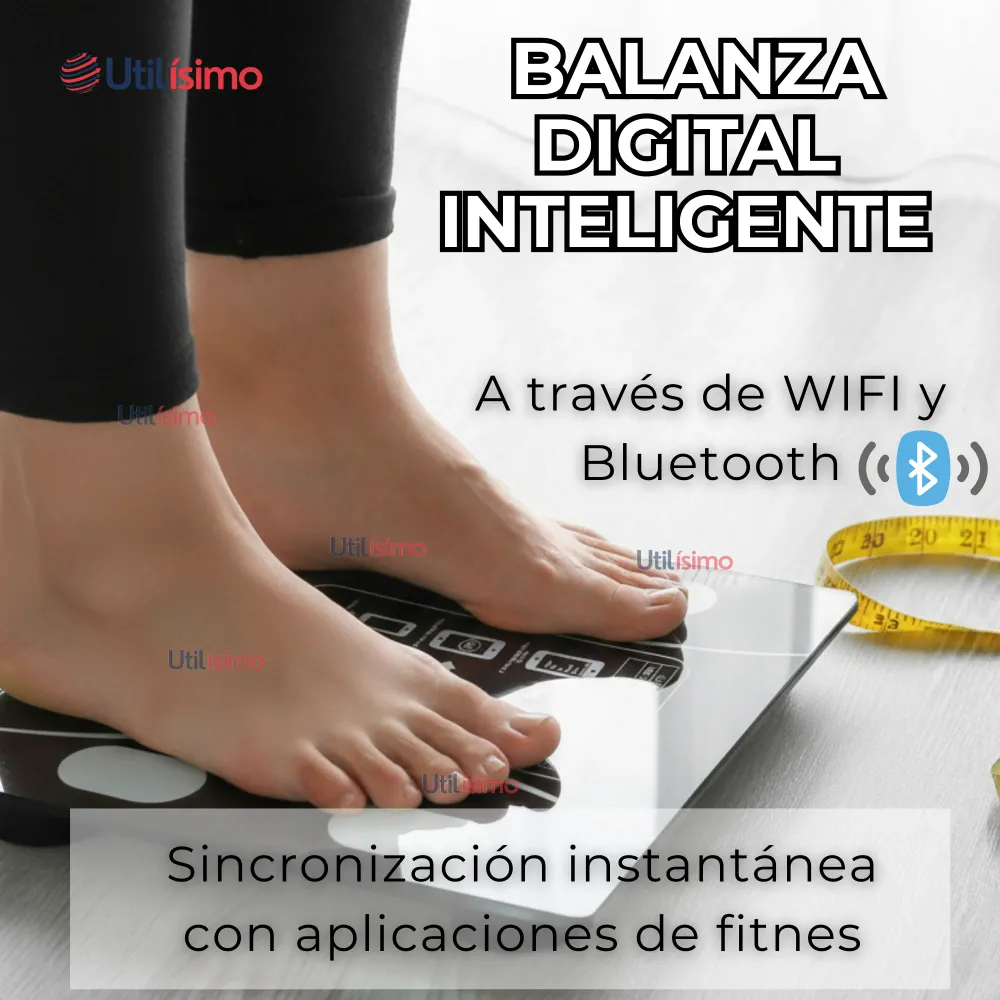 Balanza Pesa Digital Inteligente App Bluetooth Báscula Recargable Utilísimo Chile
