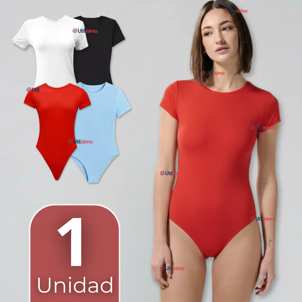 Body Ajustable Moldeador 100% Bambú Cuello Redondo Manga Corta Mujer Colores Surtidos Utilísimo Chile
