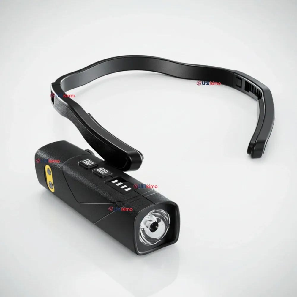 Linterna Frontal LED Recargable con Gancho Extraible Utilísimo Chile